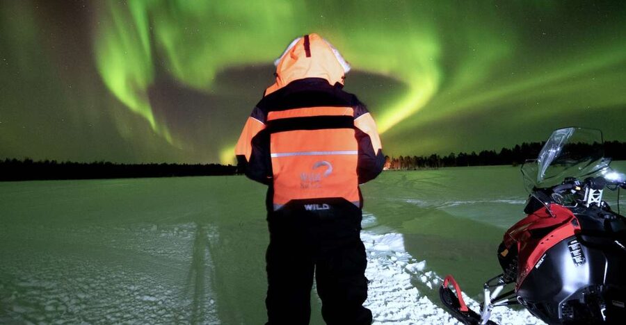 Rovaniemi: Search for Northern Lights Snowmobiling Trip - The safety briefing and snowmobile lesson