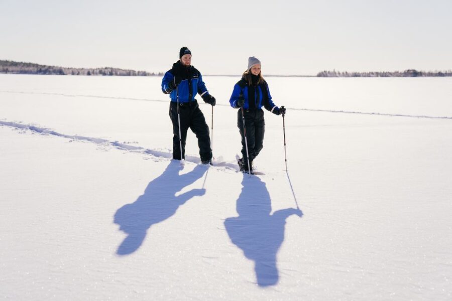 Rovaniemi: Snowshoe Walk to The Arctic Nature - Getting used to snowshoes on frozen ground