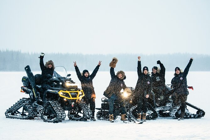 Santa Village Tour+Lapland Cuisine In Glass Igloo+Snow Scooters - Forest lunch beside a fireplace