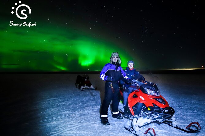 Searching Aurora with Snowmobile - Riding through the Arctic forest
