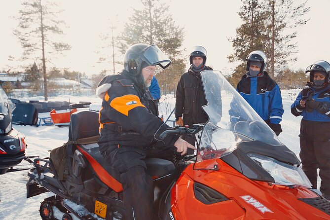 Snowmobile Safari into the Arctic Circle Forest - Sharing a snowmobile, or riding in a sleigh