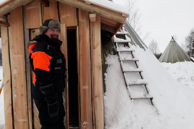 Snowmobile Safari to Lake Inari, meet & feed Reindeers, Lunch - Meeting and feeding the reindeer