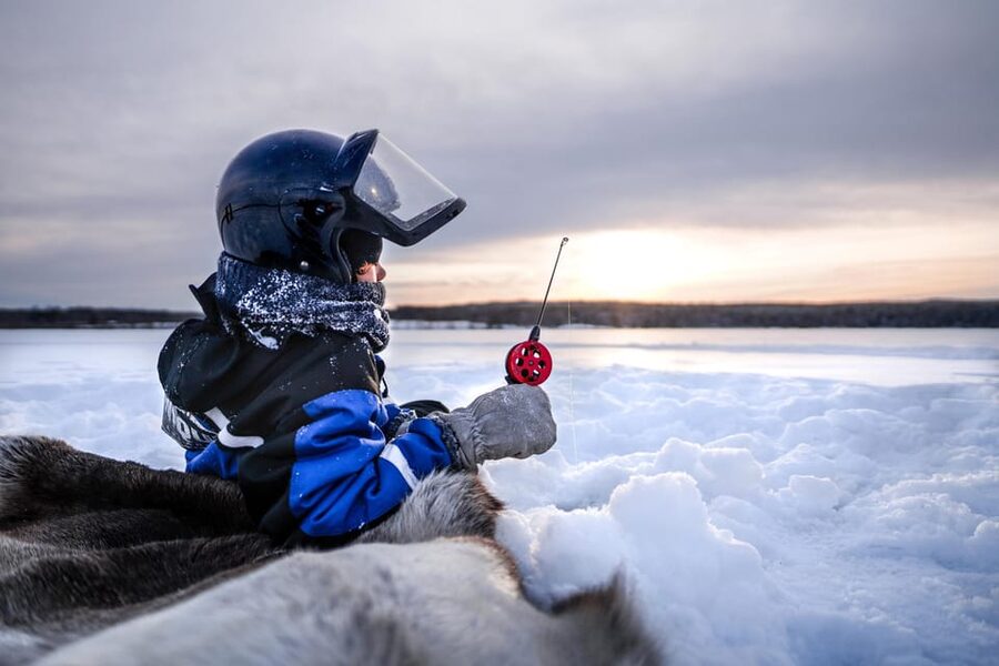 Snowmobile Safari with Ice Fishing Experience - Leaving Rovaniemi for the frozen forest