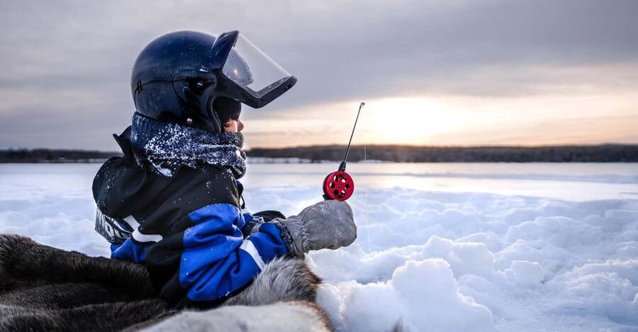 Snowmobile Safari with Ice Fishing Experience - The snowmobile ride through Lapland