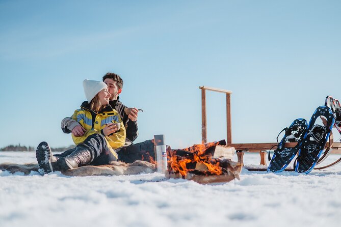 Snowshoe Walk to the Arctic Nature, Apukka Resort Rovaniemi - A warm drink and a lesson in fire-making