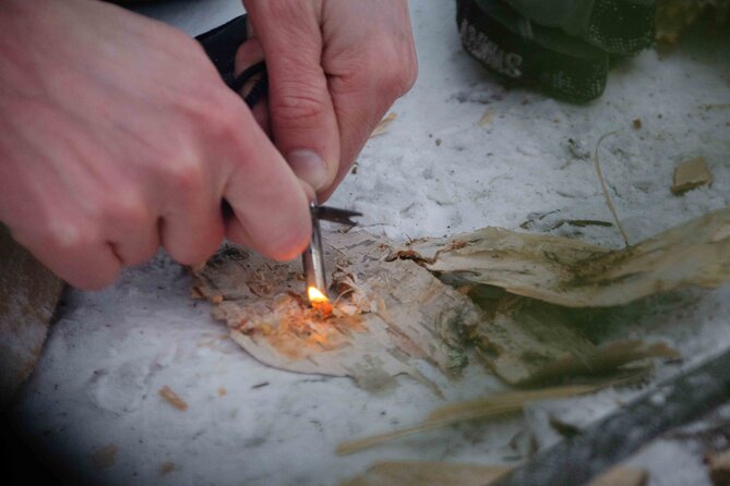 Snowshoeing Adventure with Ice-Fishing, Fire and Survival - Snowshoes on, then into the silent forest