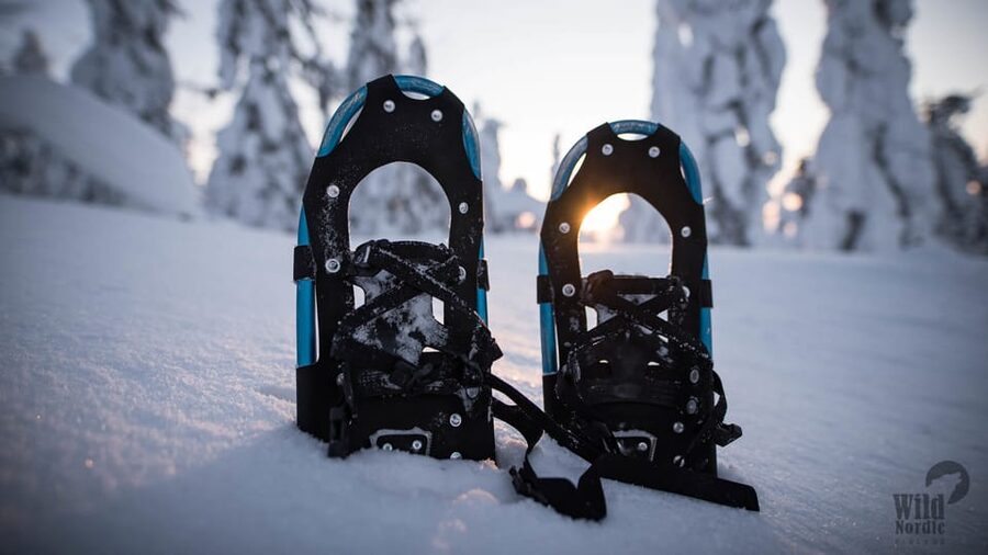 Snowshoeing in the Arctic Wilderness - Frozen rapids, river ice, and quiet views
