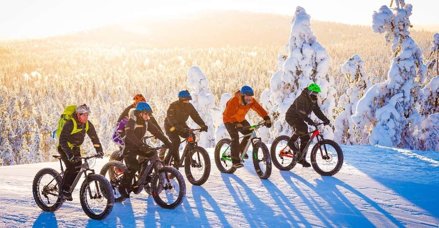 Winter Electric Fat bike Experience - Setting out from central Rovaniemi